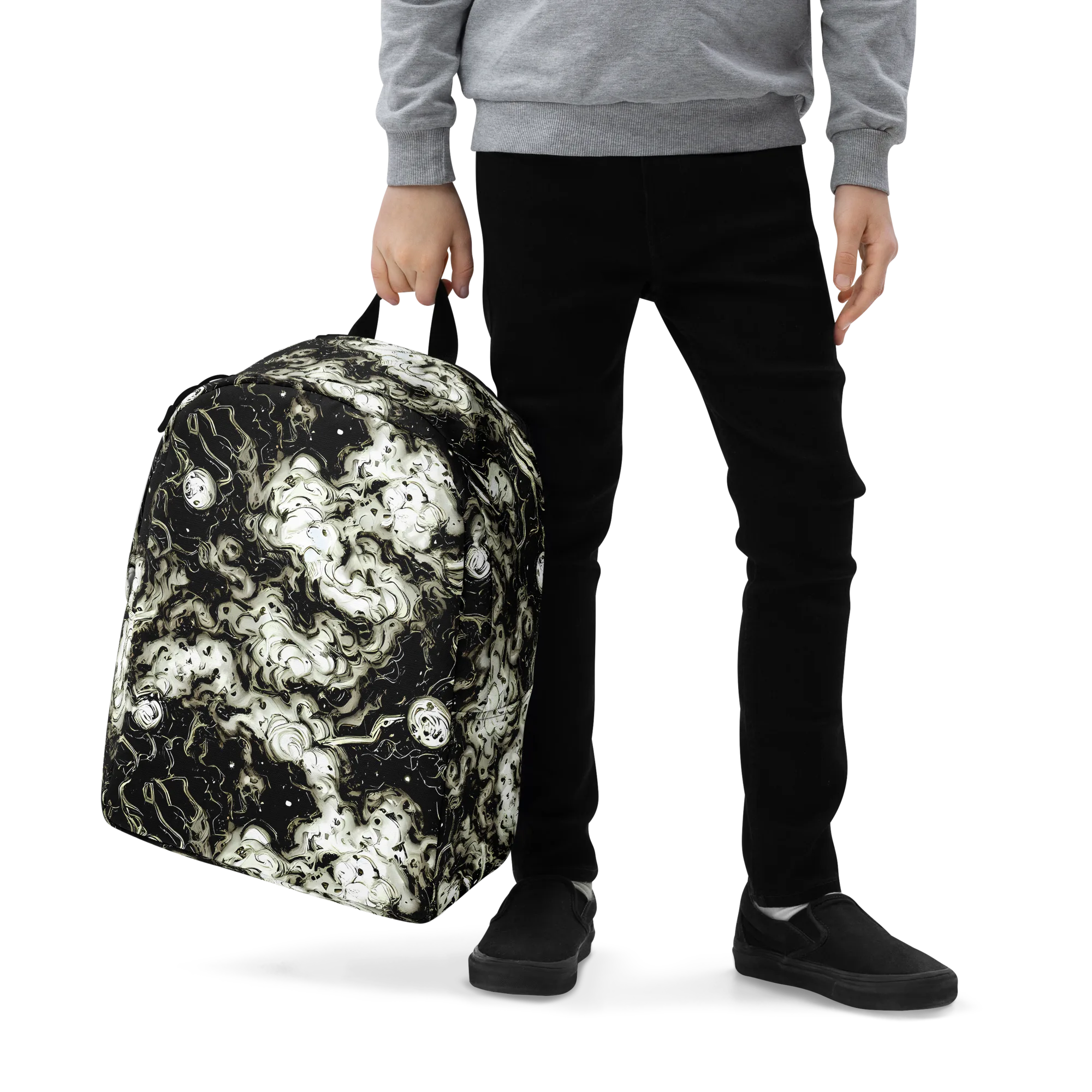 Phantom Bloom on Minimalist Backpack — Zoomed-in