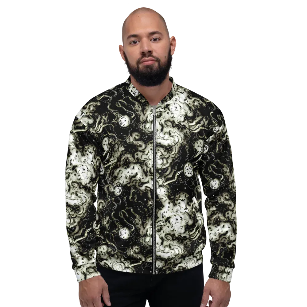 Phantom Bloom on Bomber Jacket — Front