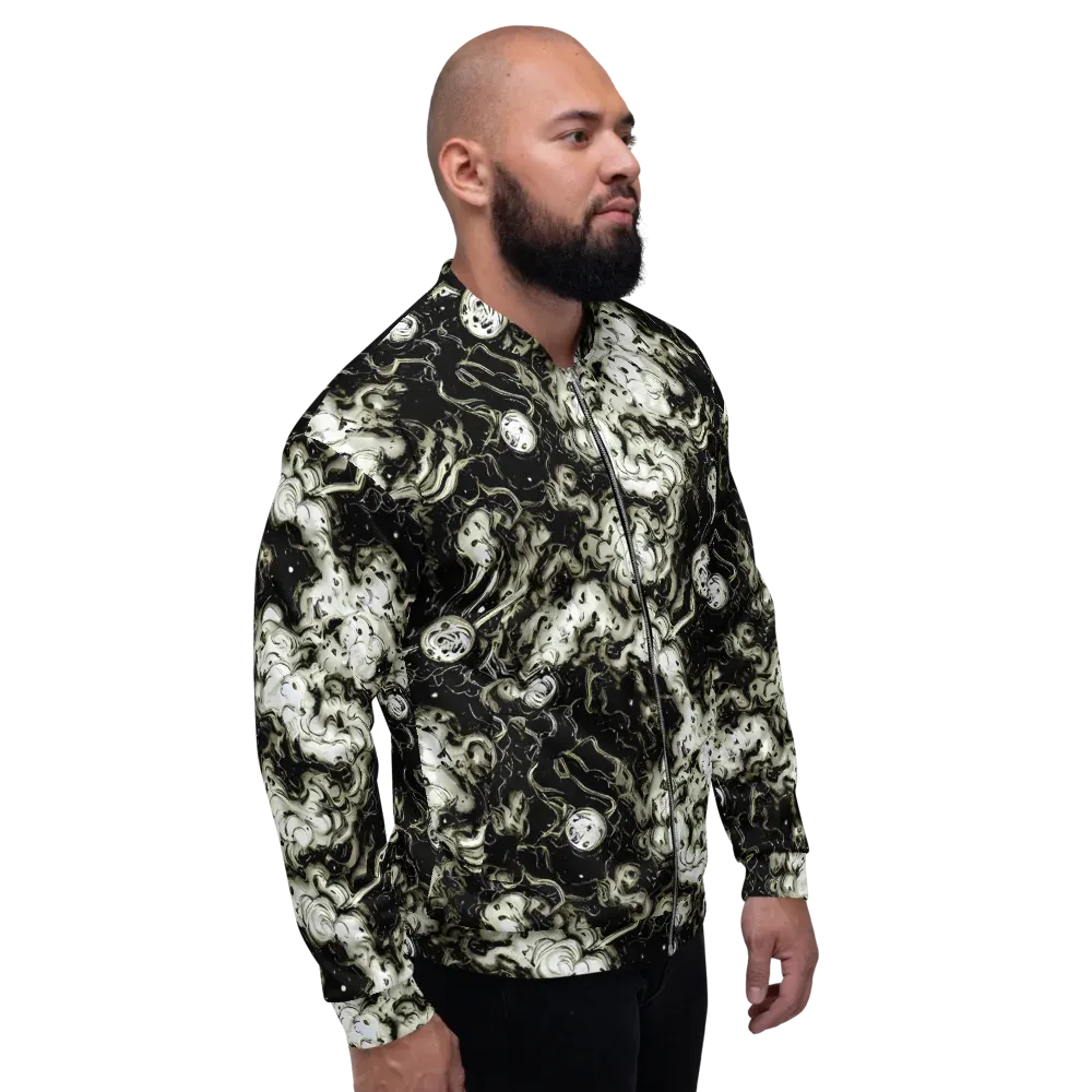 Phantom Bloom on Bomber Jacket — Right