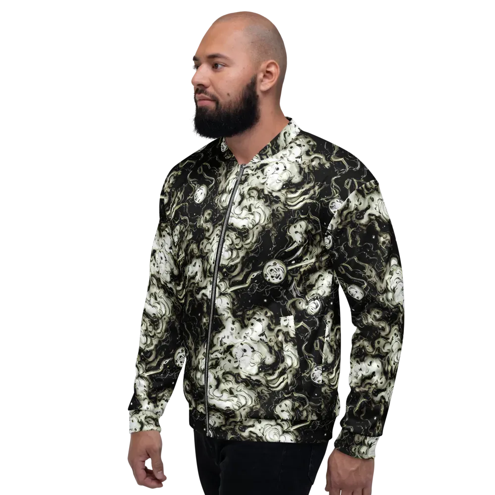 Phantom Bloom on Bomber Jacket — Left