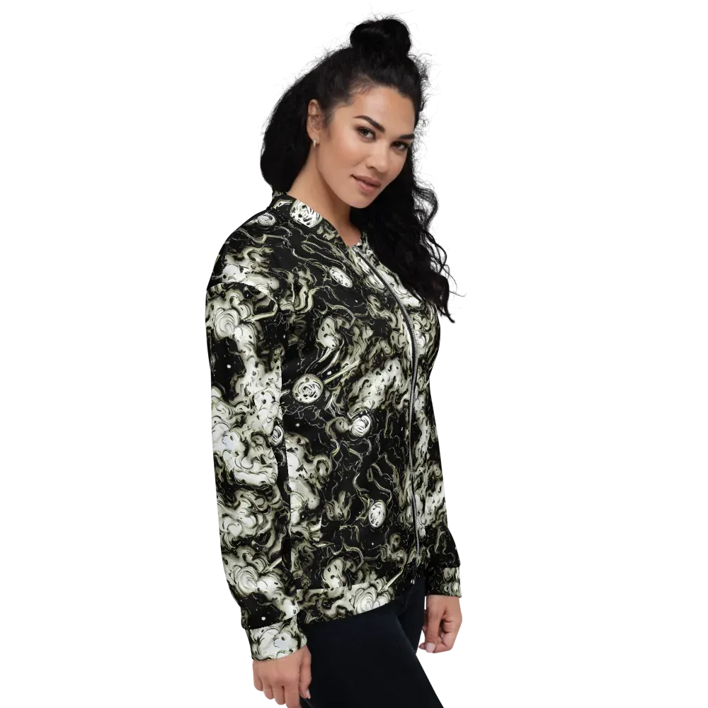 Phantom Bloom on Bomber Jacket — Right