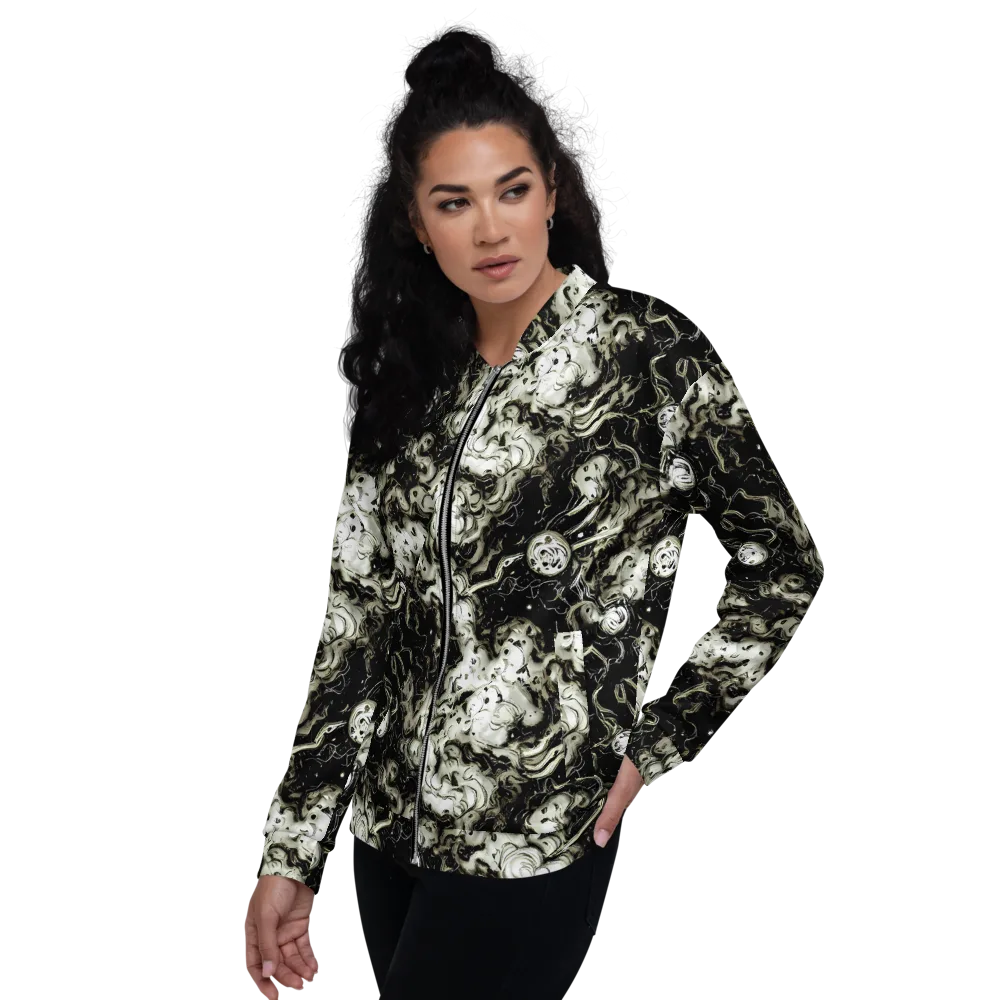 Phantom Bloom on Bomber Jacket — Left