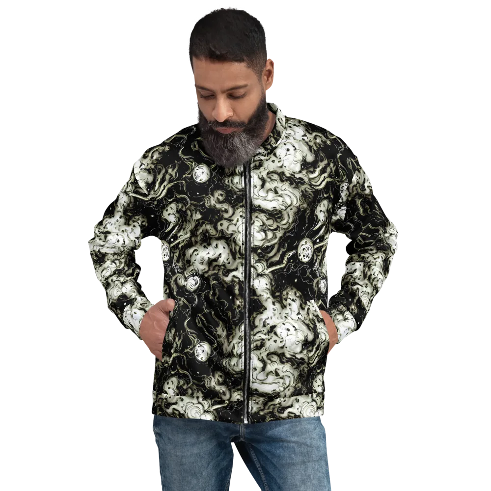 Phantom Bloom on Bomber Jacket — Front
