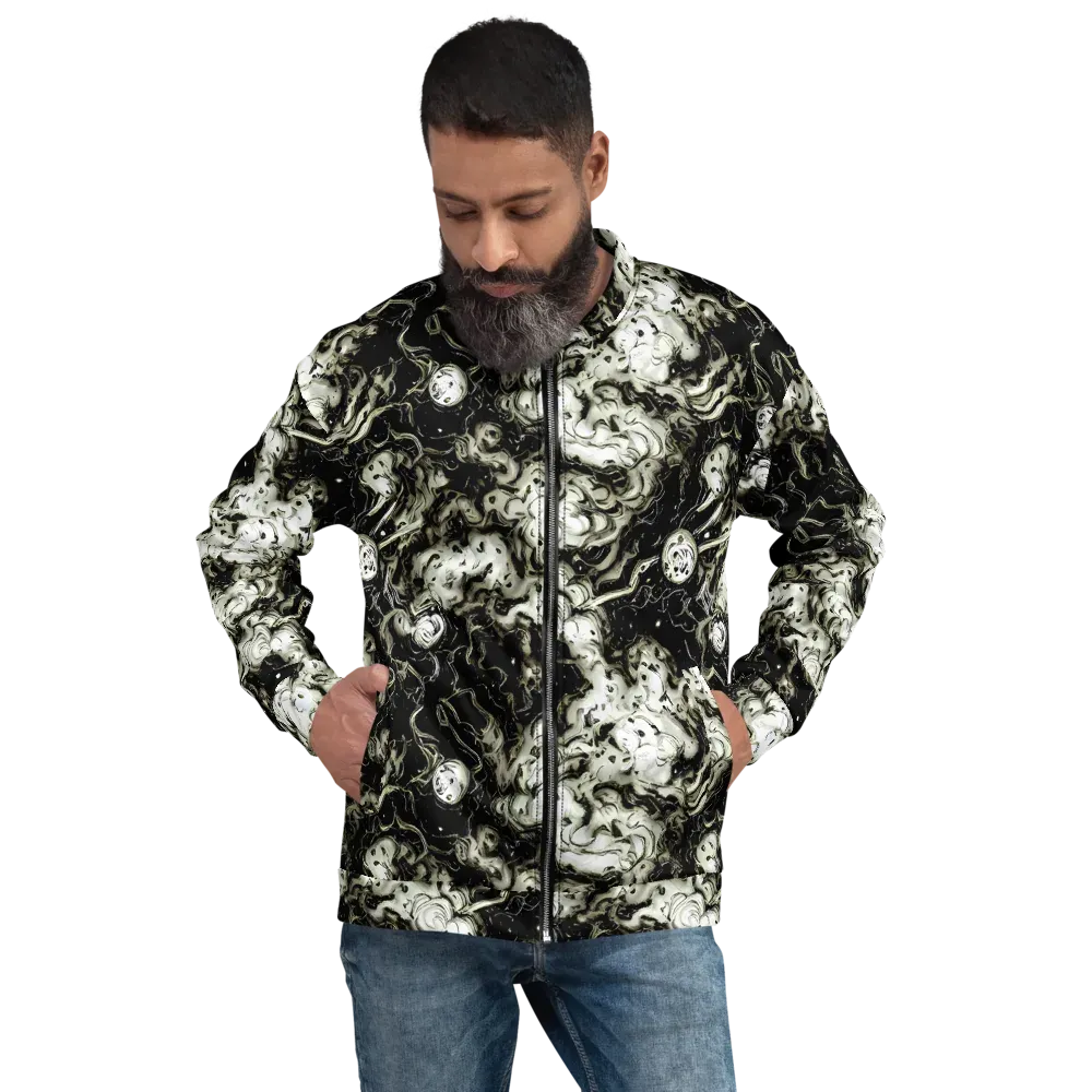 Phantom Bloom on Bomber Jacket — Front