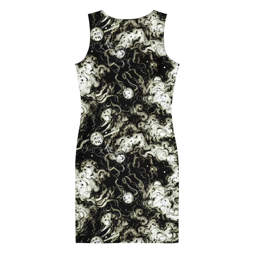 Phantom Bloom on Bodycon Dress — Back