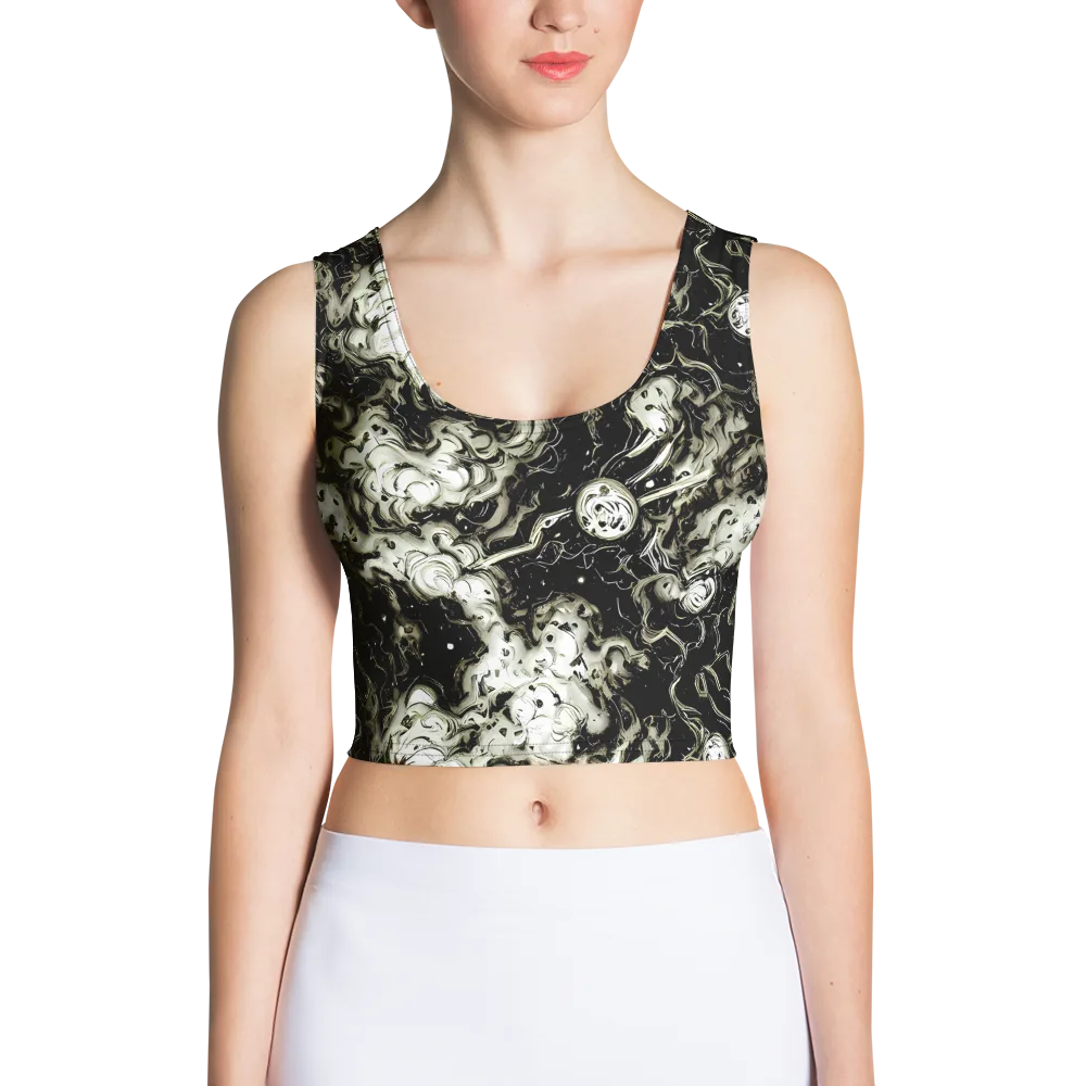 Phantom Bloom on Crop Top — Front