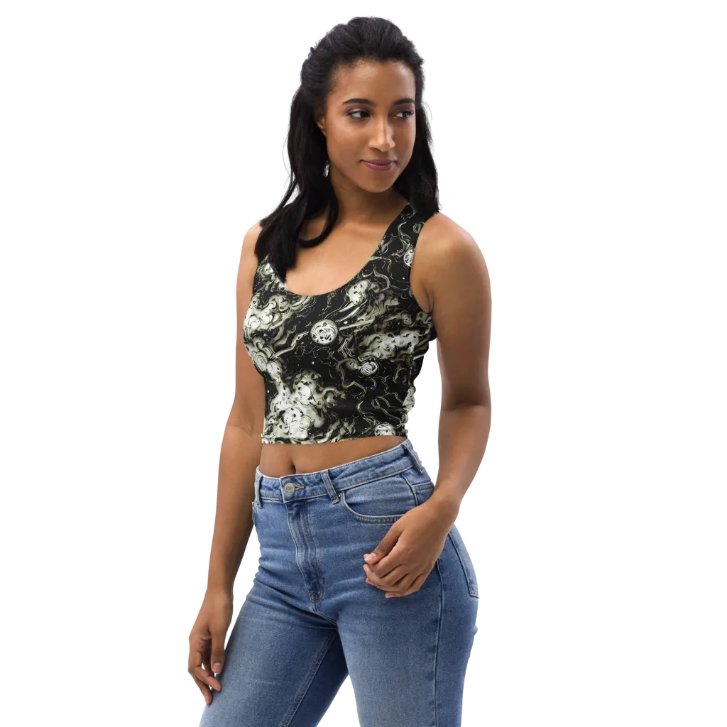 Phantom Bloom on Crop Top — Left Front