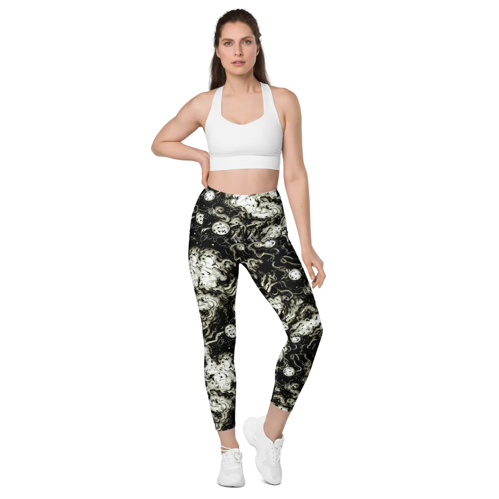 Phantom Bloom on Leggings with Pockets — Front