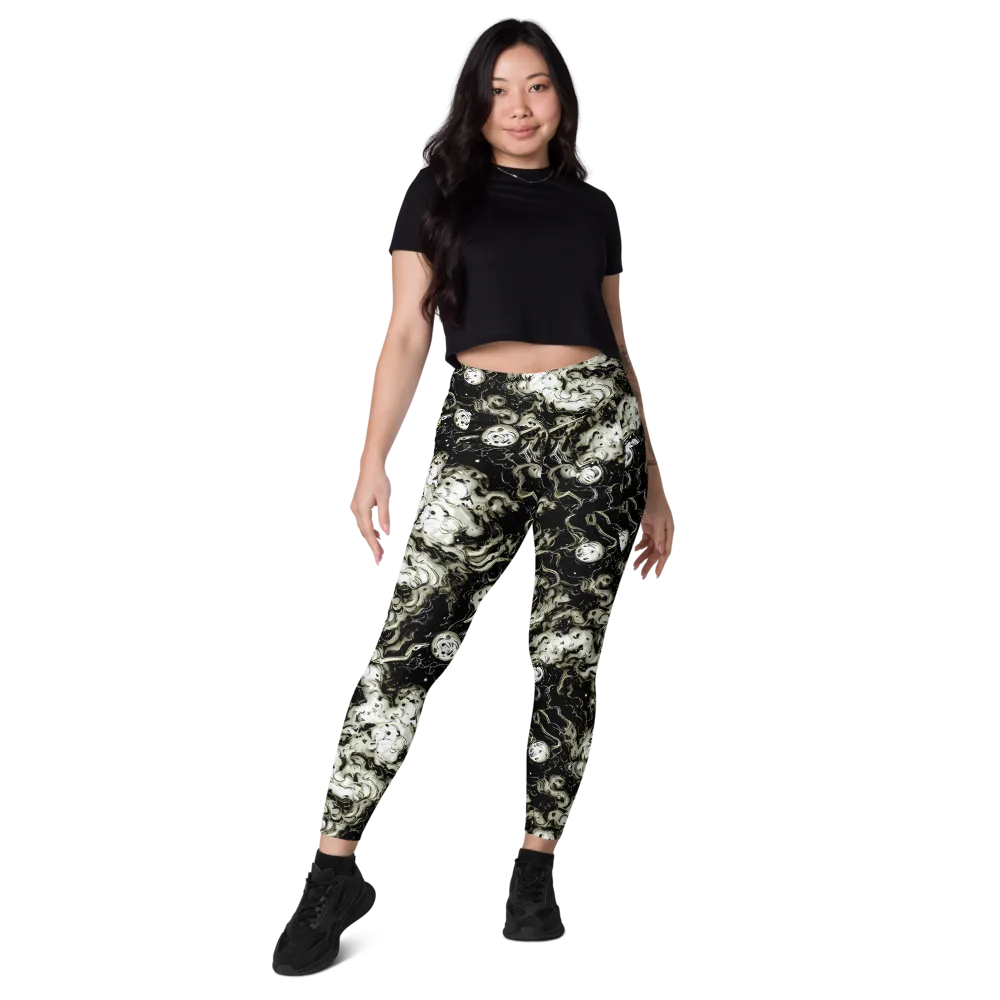 Phantom Bloom on Leggings with Pockets — Front