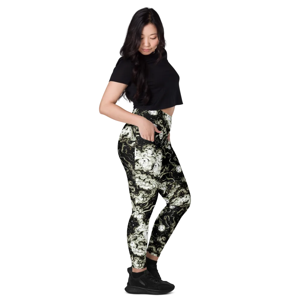 Phantom Bloom on Leggings with Pockets — Right