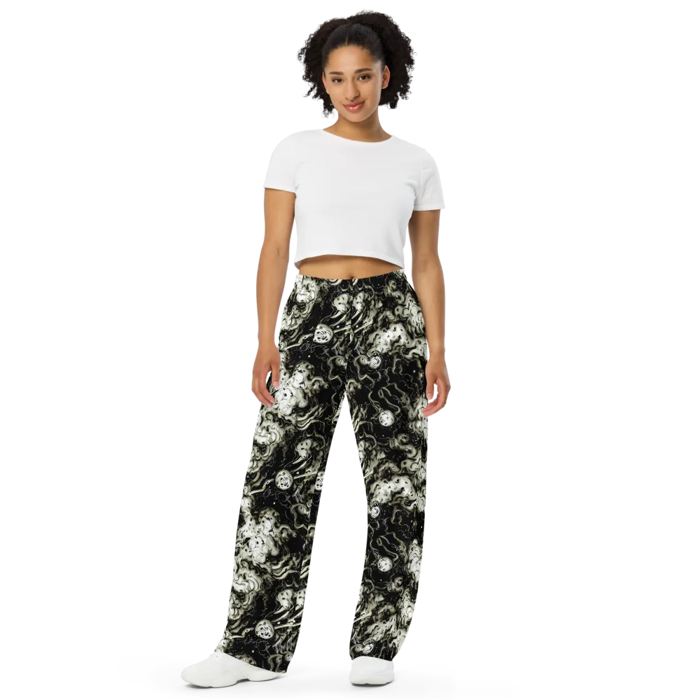 Phantom Bloom on Wide-Leg Pants — Front