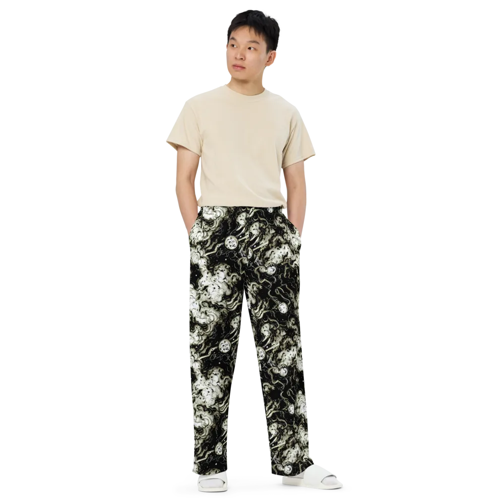 Phantom Bloom on Wide-Leg Pants — Front
