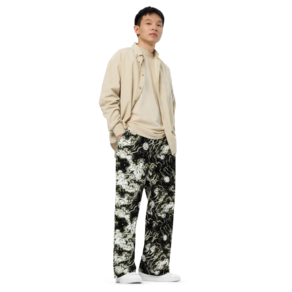 Phantom Bloom on Wide-Leg Pants — Right Front