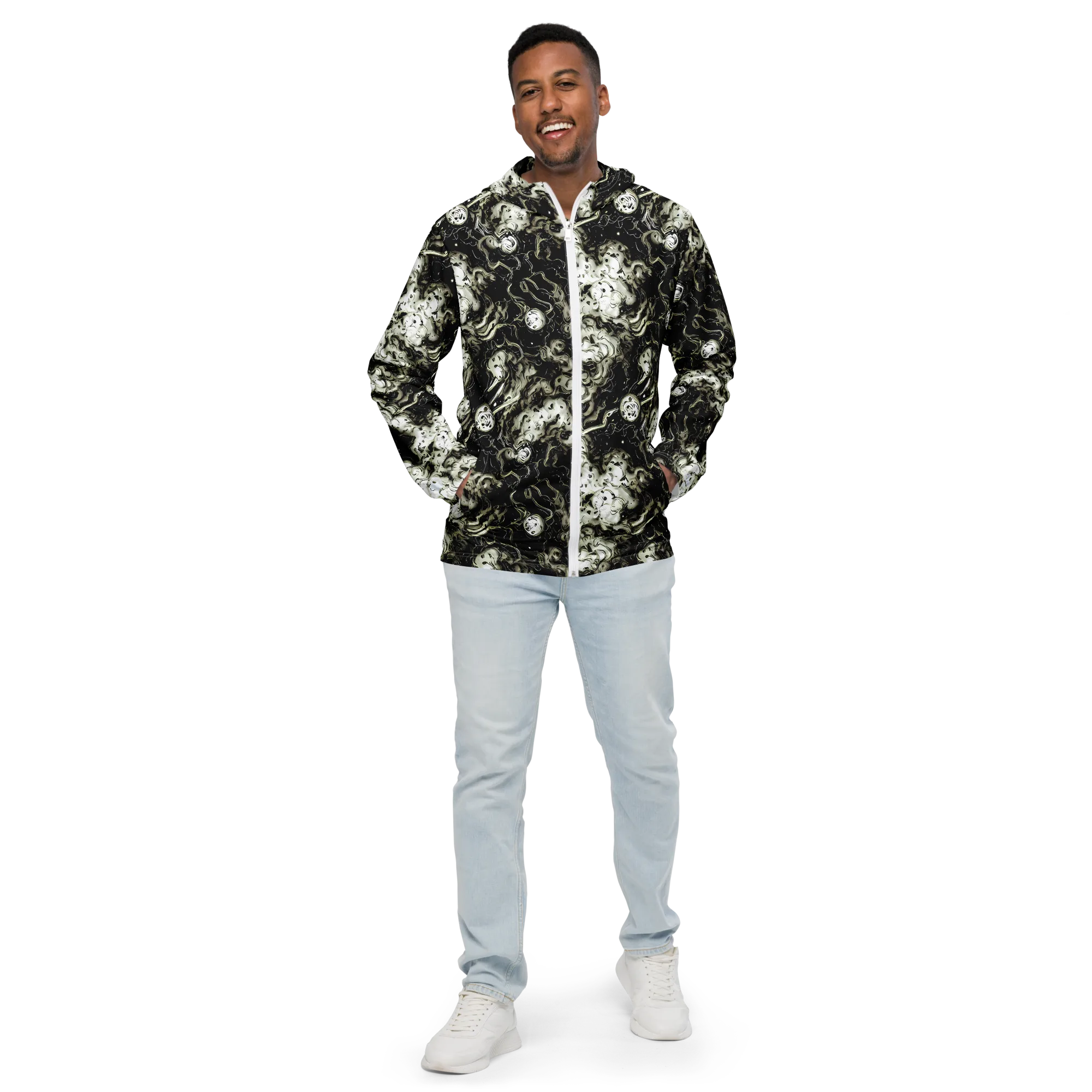 Phantom Bloom on Men's Windbreaker — Front
