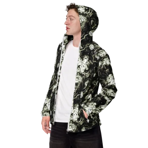 Phantom Bloom on a Men's Windbreaker