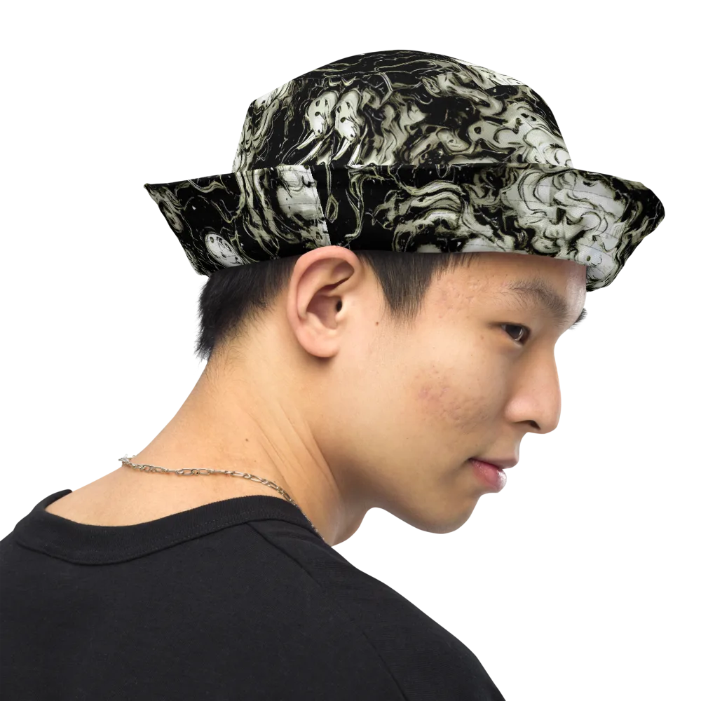 Phantom Bloom on Reversible Bucket Hat — Right Outside