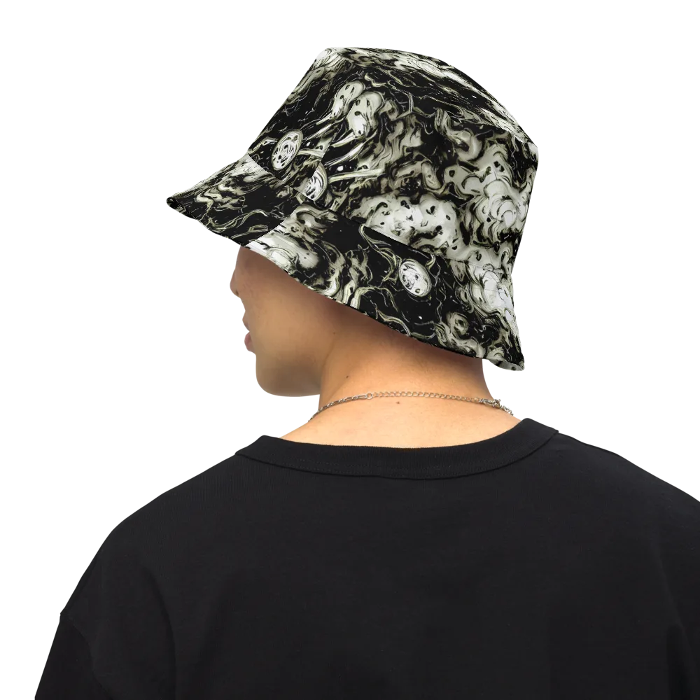 Phantom Bloom on Reversible Bucket Hat — Back Inside