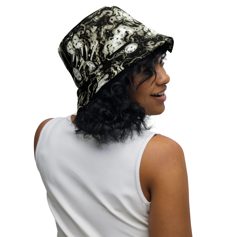 Phantom Bloom on Reversible Bucket Hat — Right Outside