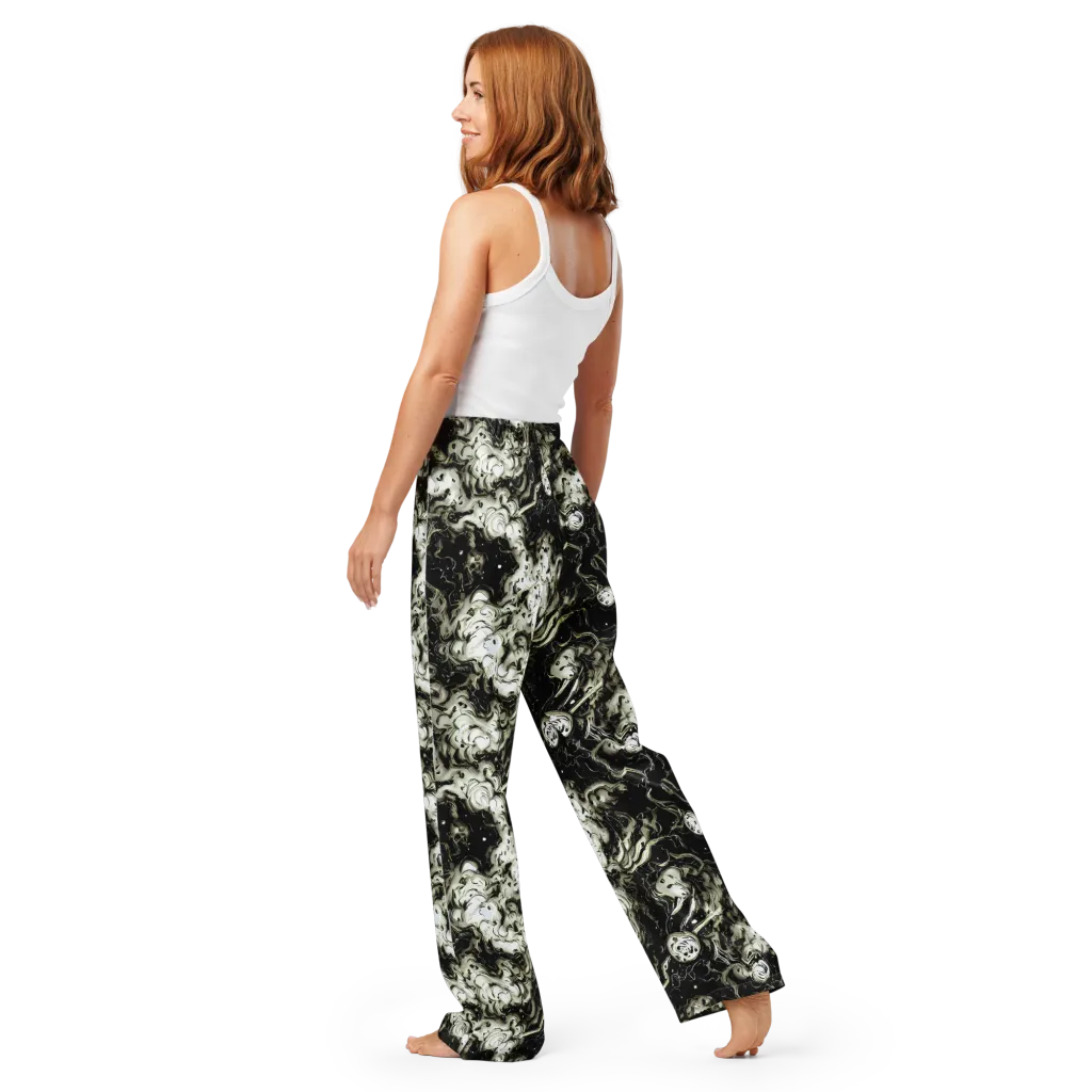 Phantom Bloom on Women's Pajama Pants — Back
