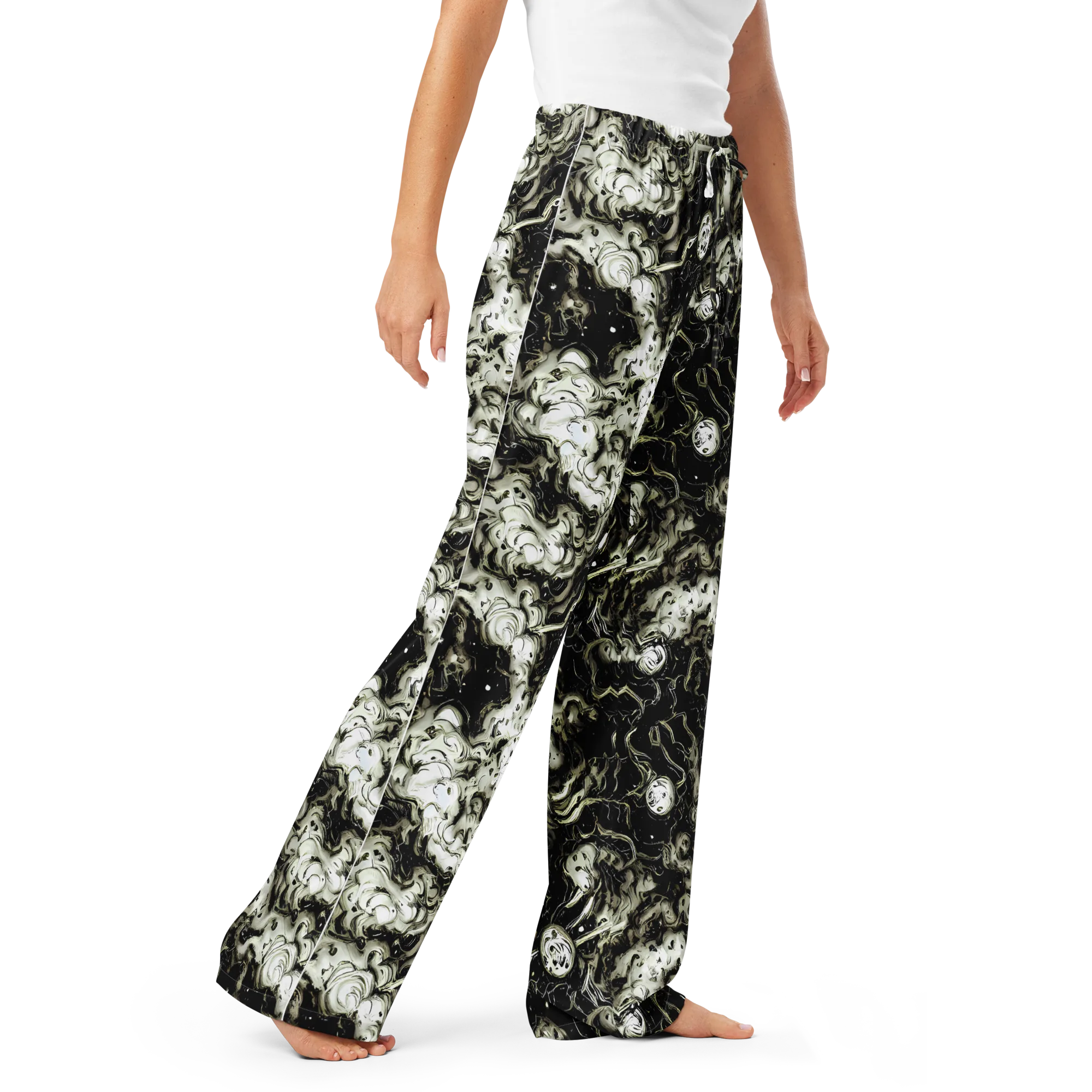Phantom Bloom on Women's Pajama Pants — Right Front