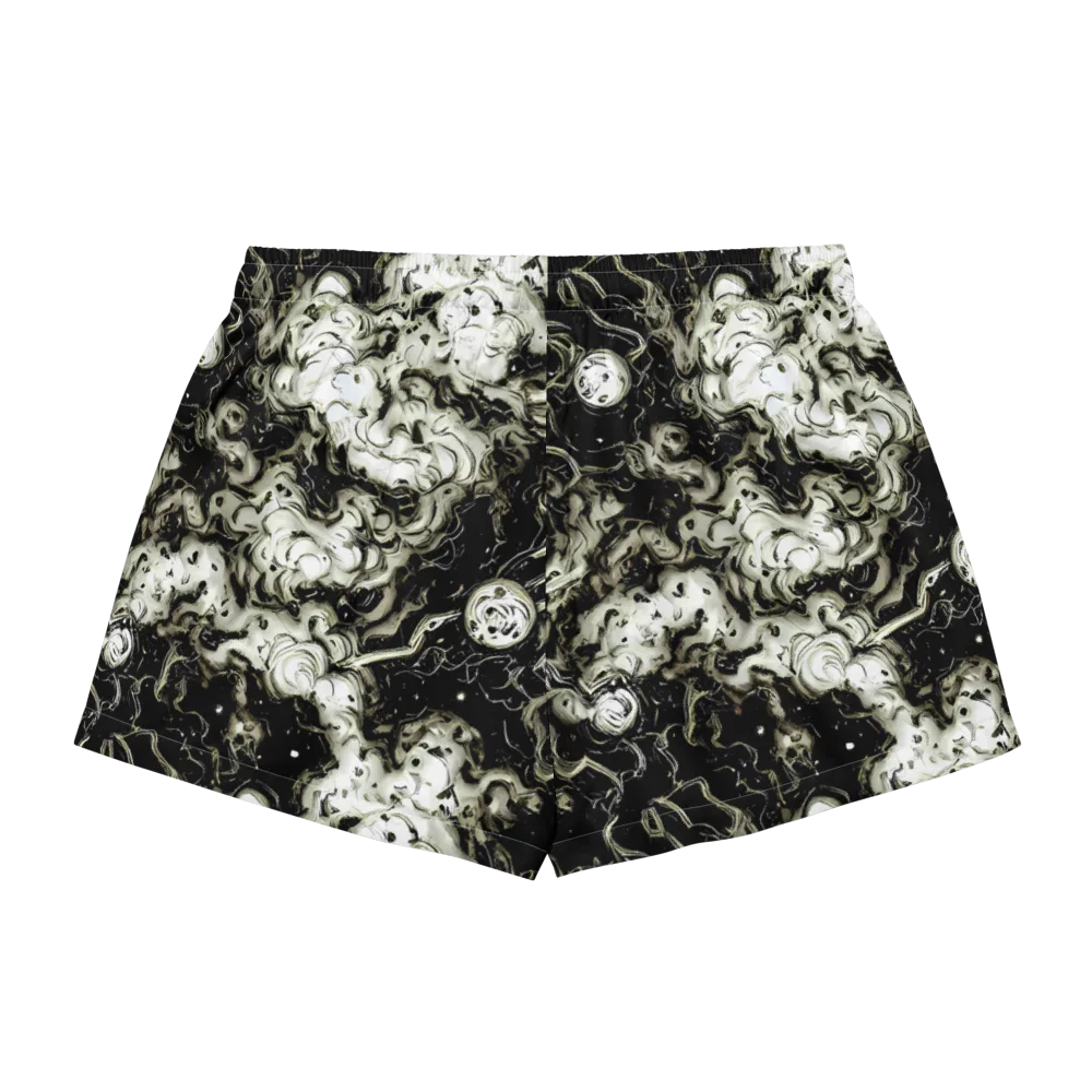 Phantom Bloom on Women's Pajama Shorts — Back