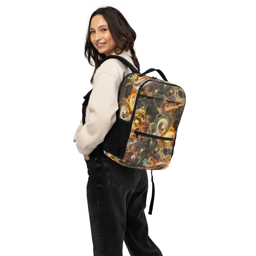 Golden Maelstrom on Utility Backpack — Back