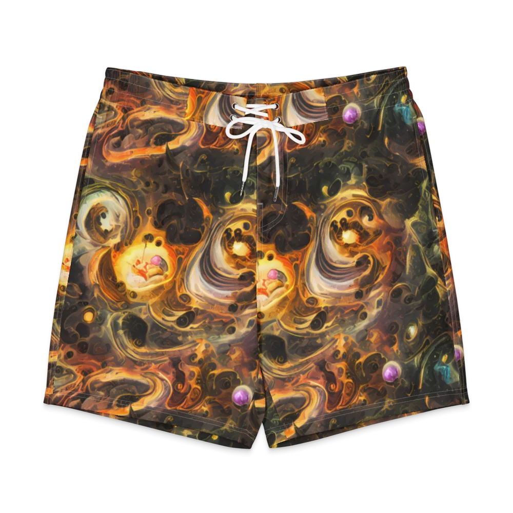 Golden Maelstrom on Men's Board Shorts — Front