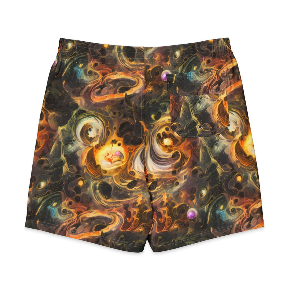 Golden Maelstrom on Men's Board Shorts — Back