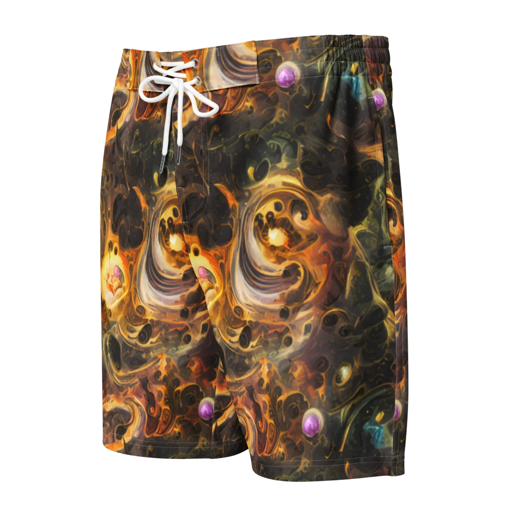 Golden Maelstrom on Men's Board Shorts — Front