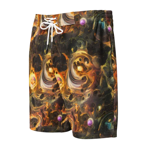 Golden Maelstrom on a Men's Board Shorts