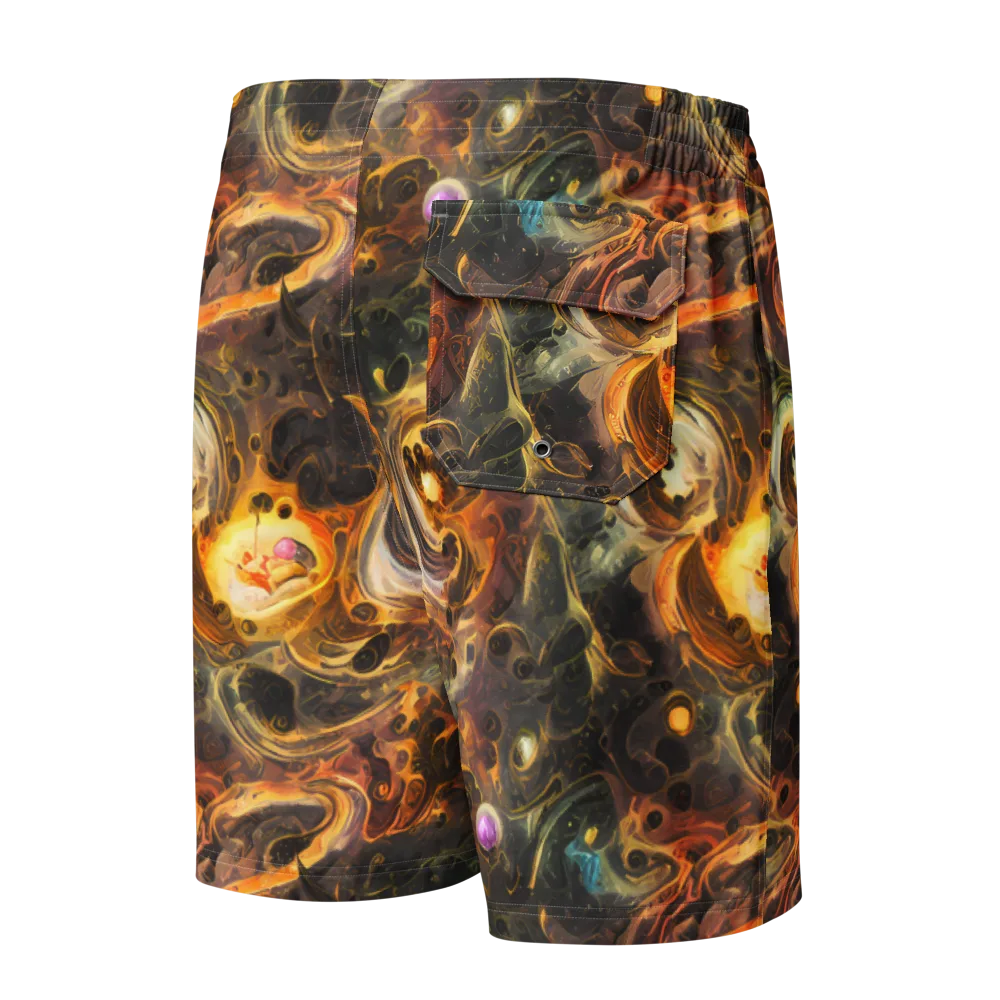 Golden Maelstrom on Men's Board Shorts — Back