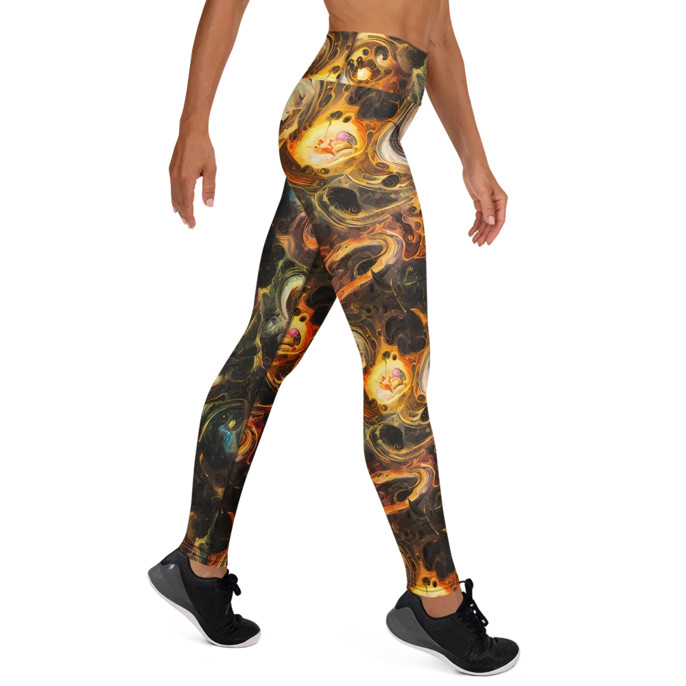 Golden Maelstrom on Yoga Leggings — Right
