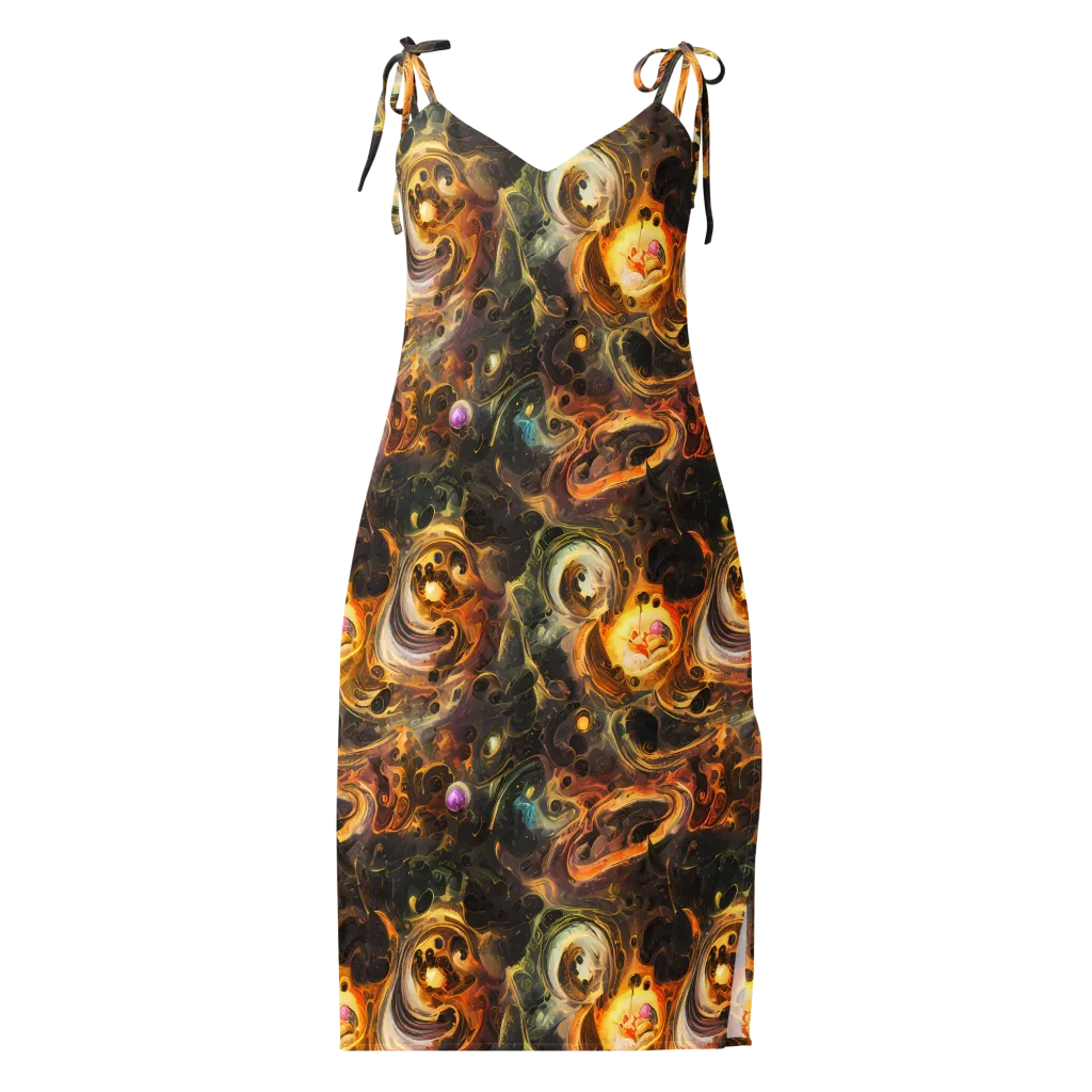 Golden Maelstrom on Slip Dress — Front