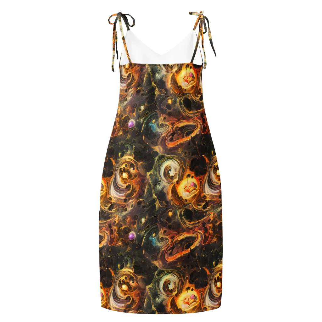 Golden Maelstrom on Slip Dress — Back