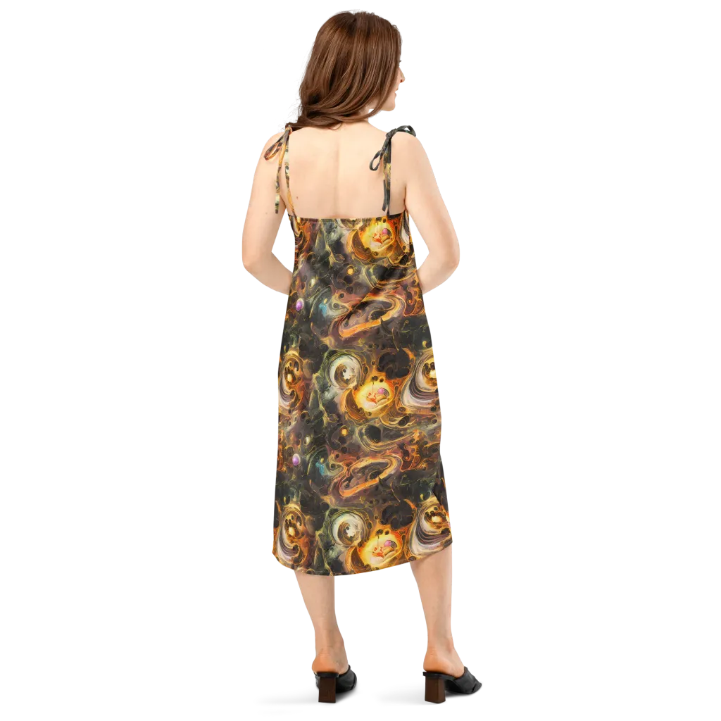 Golden Maelstrom on Slip Dress — Back
