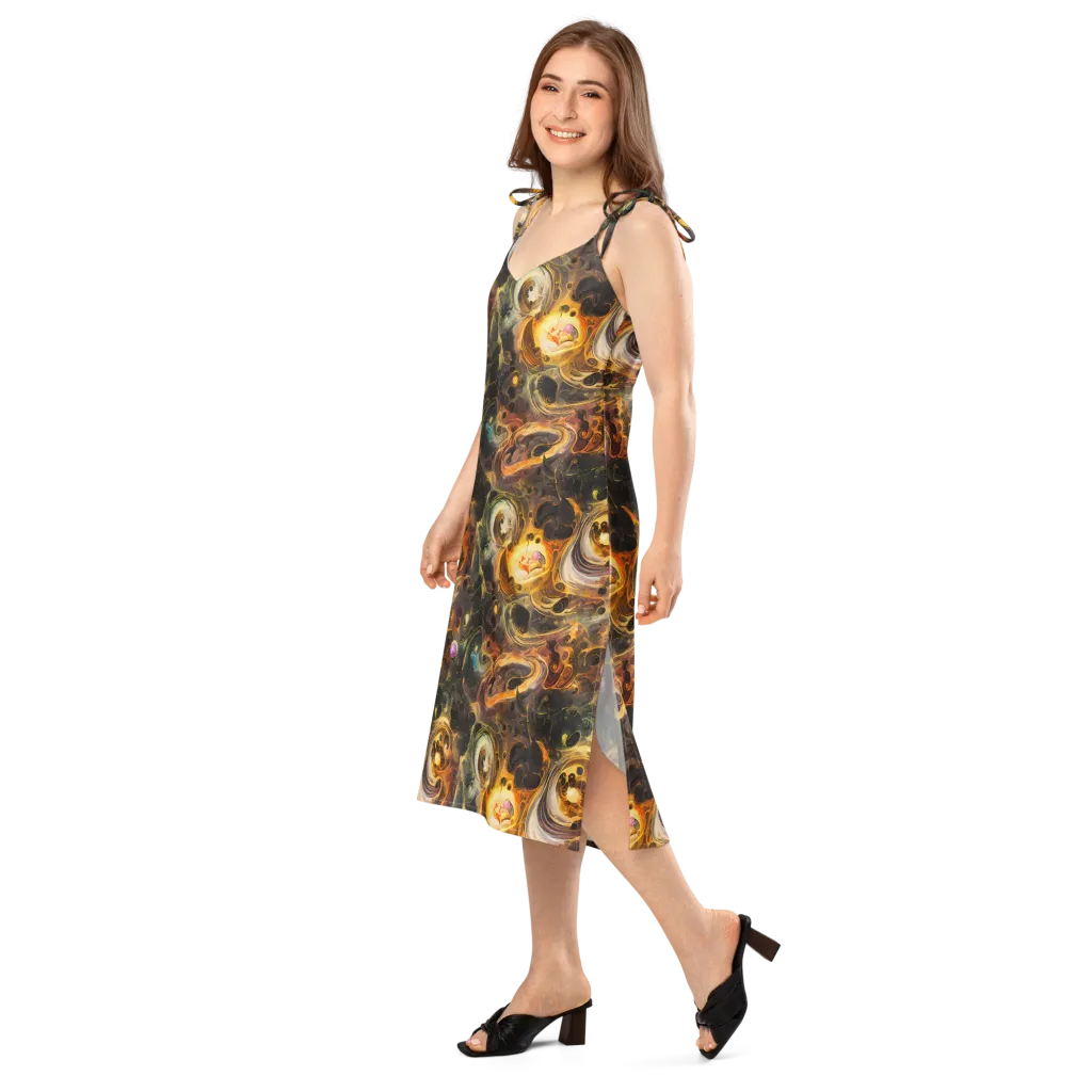 Golden Maelstrom on Slip Dress — Left Front