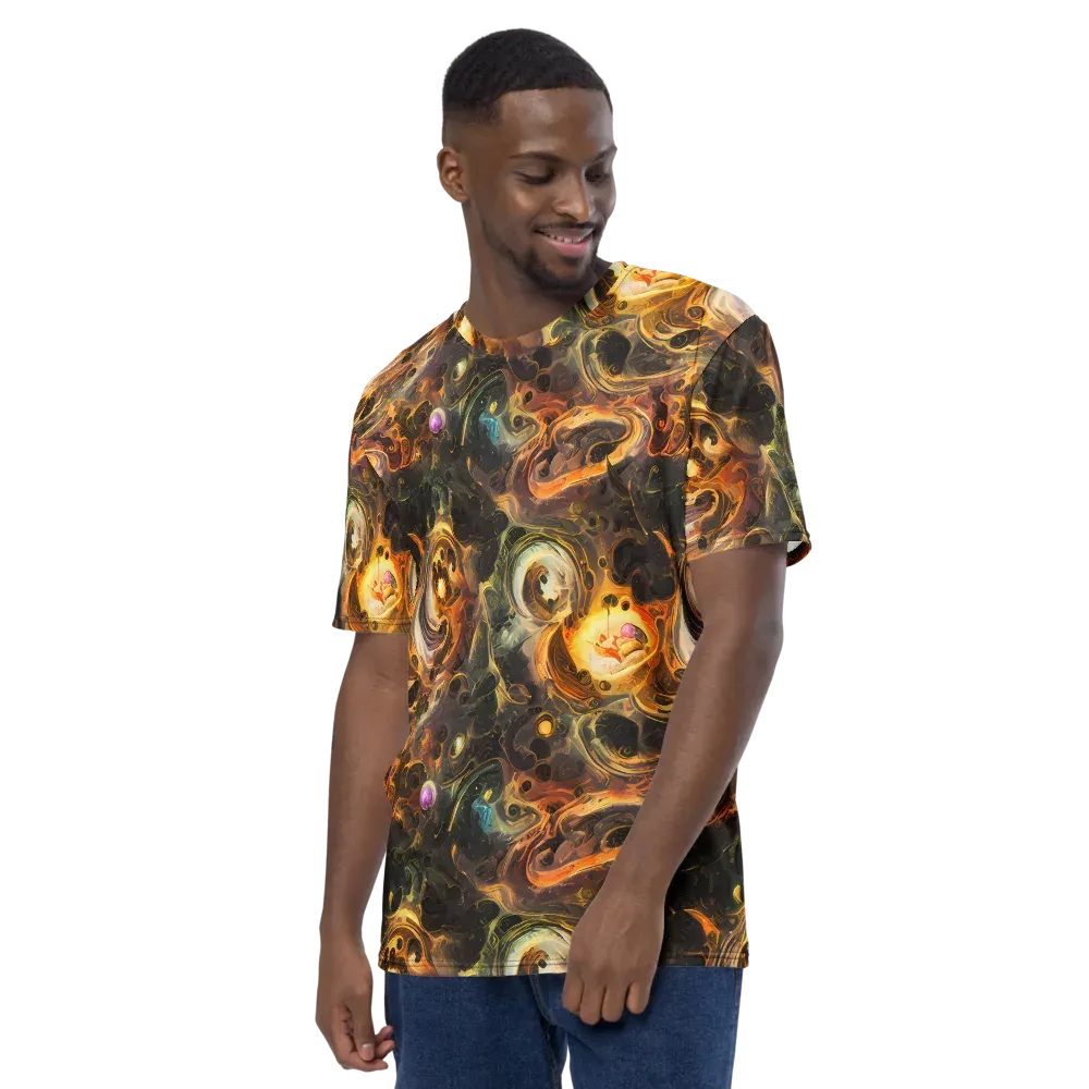 Golden Maelstrom on Men's Crew Neck T-Shirt — Left