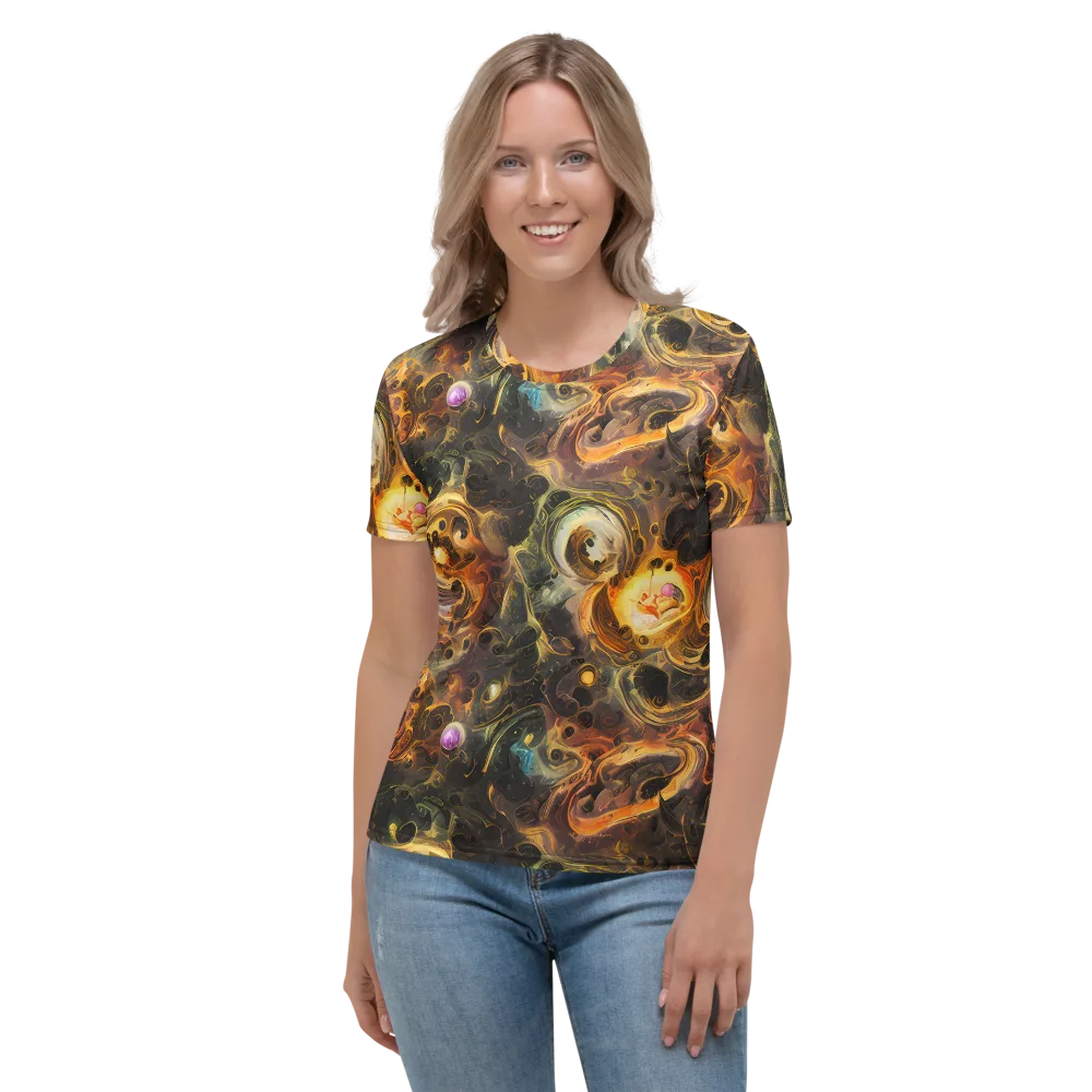 Golden Maelstrom on Women's Crew Neck T-Shirt — Front