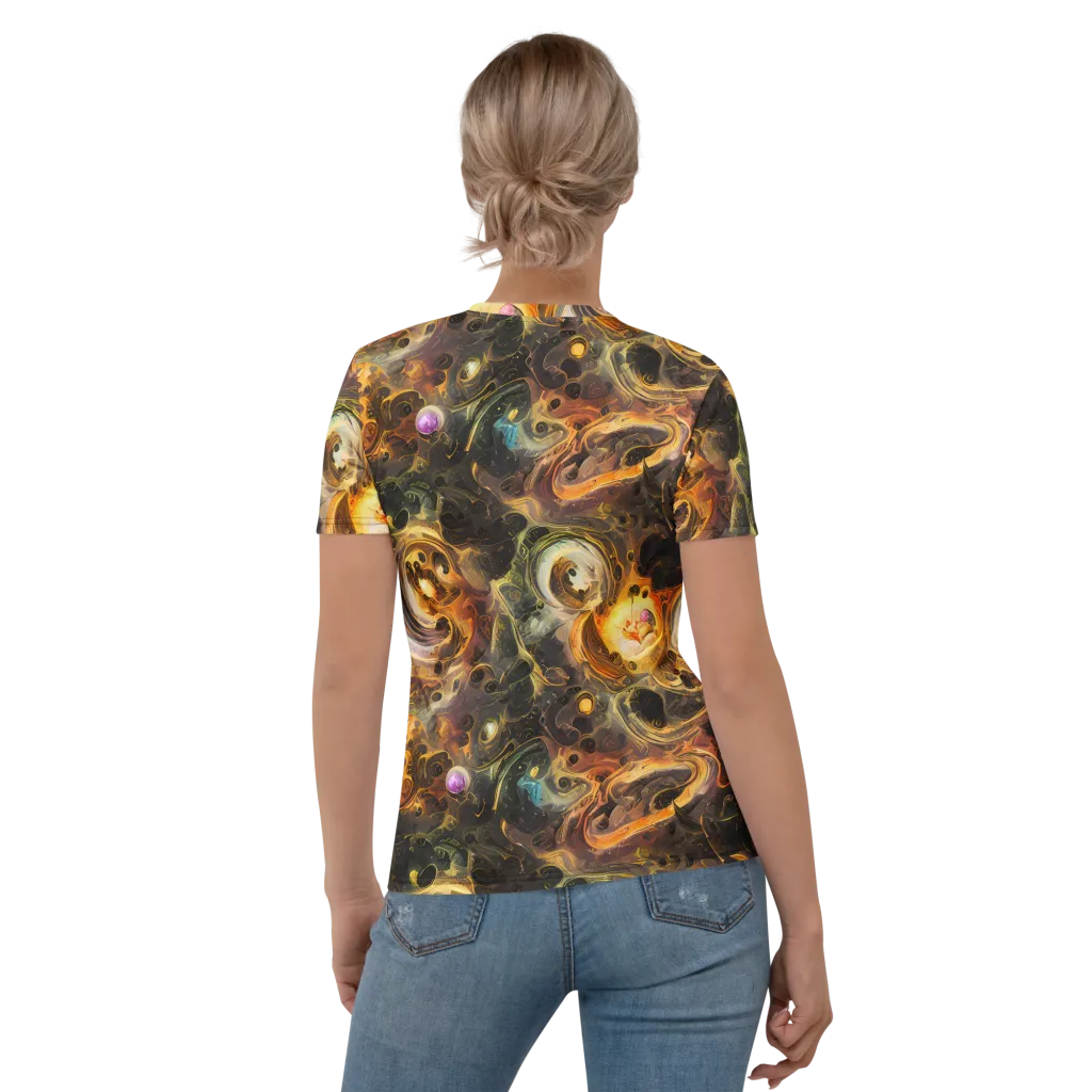 Golden Maelstrom on Women's Crew Neck T-Shirt — Back
