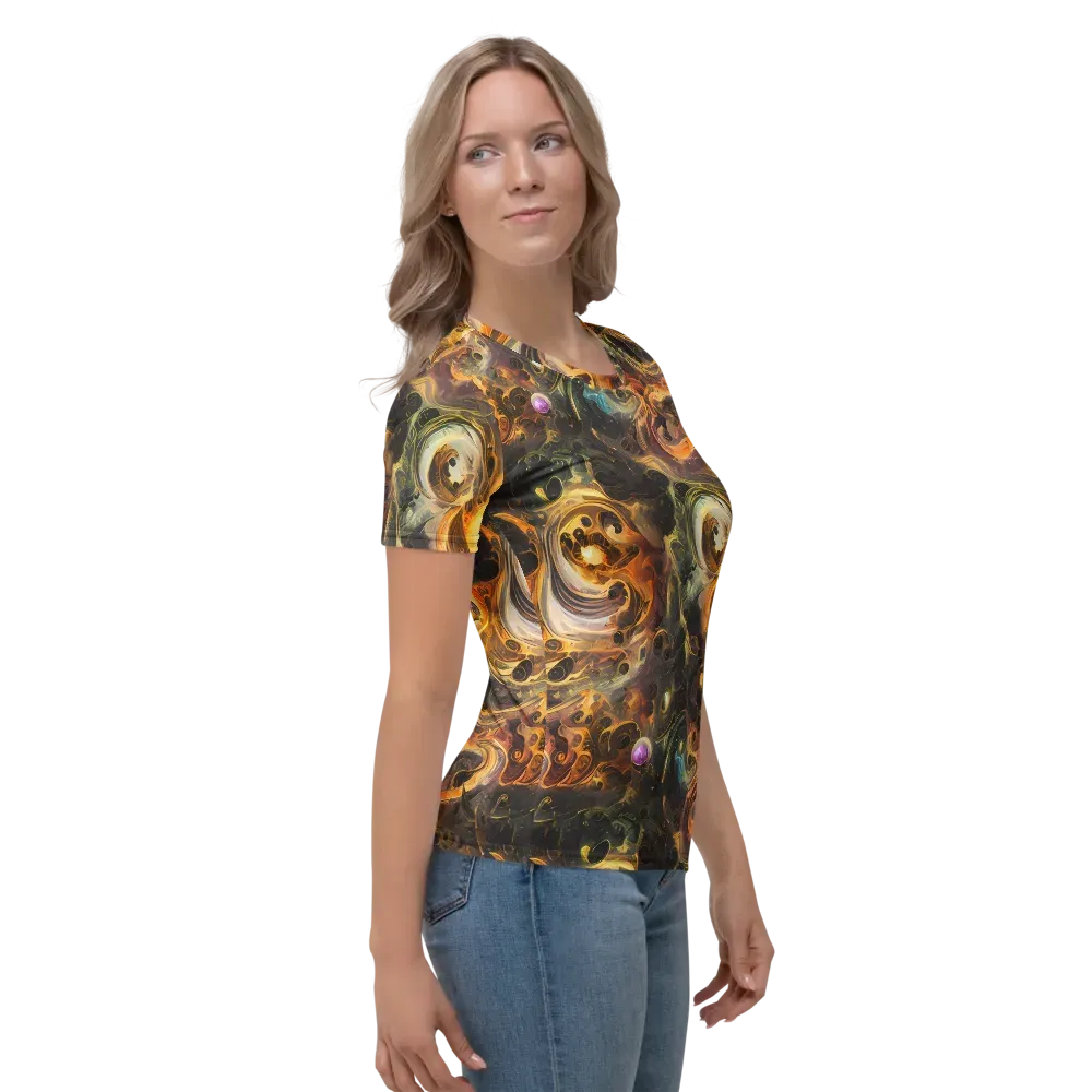 Golden Maelstrom on Women's Crew Neck T-Shirt — Right