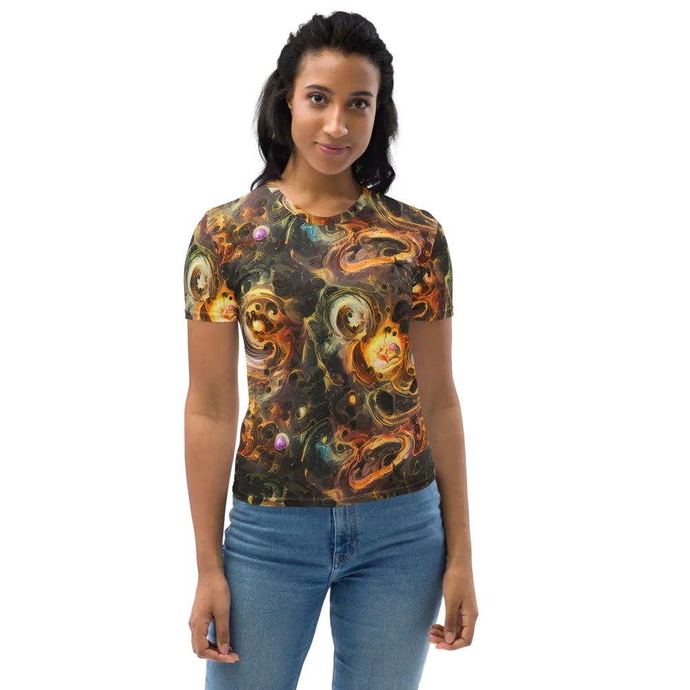 Golden Maelstrom on Women's Crew Neck T-Shirt — Front