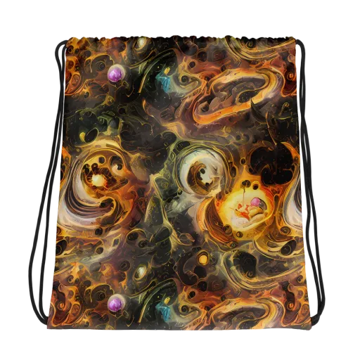 Golden Maelstrom on a Drawstring Bag