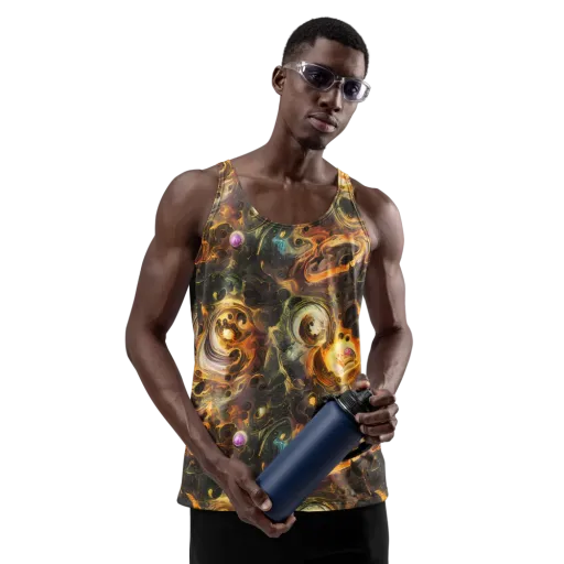 Golden Maelstrom on a Men's Tank Top