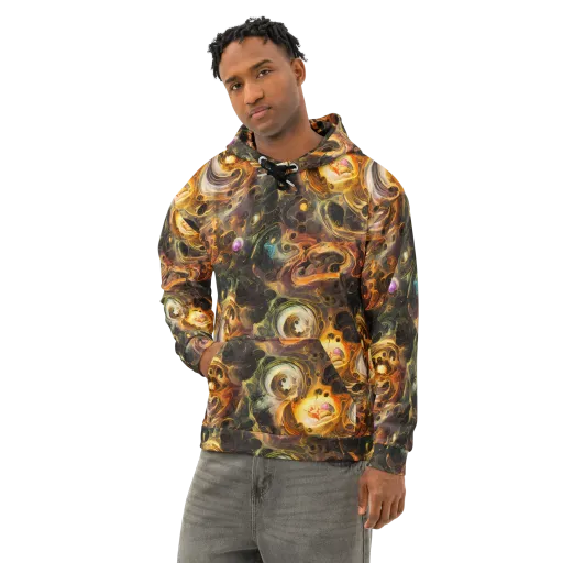 Golden Maelstrom on a Cotton Hoodie