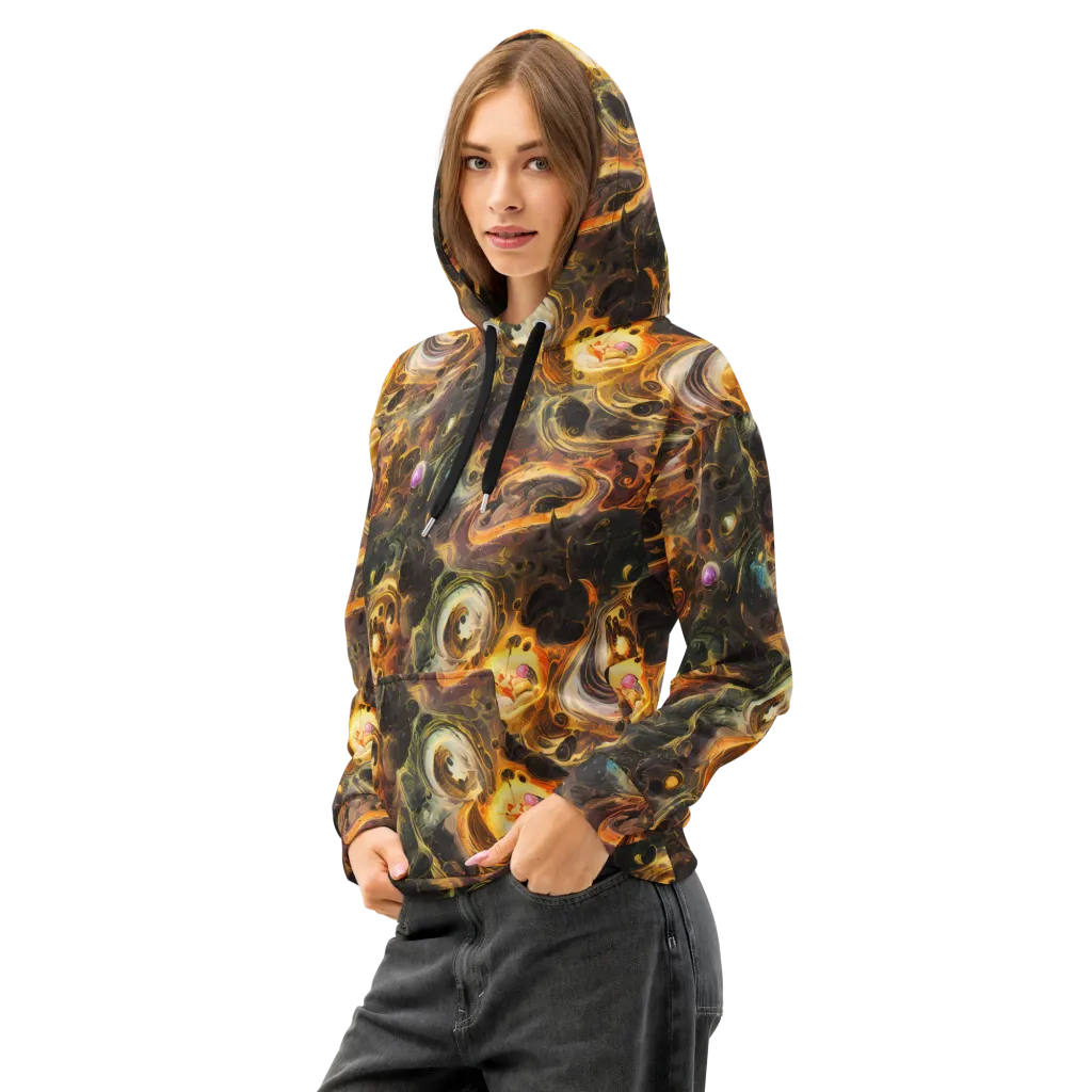 Golden Maelstrom on Cotton Hoodie — Left Front