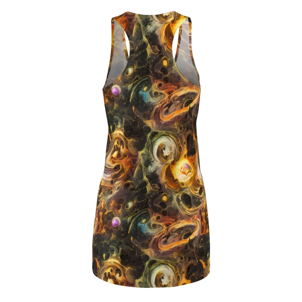 Golden Maelstrom on Racerback Dress — Back