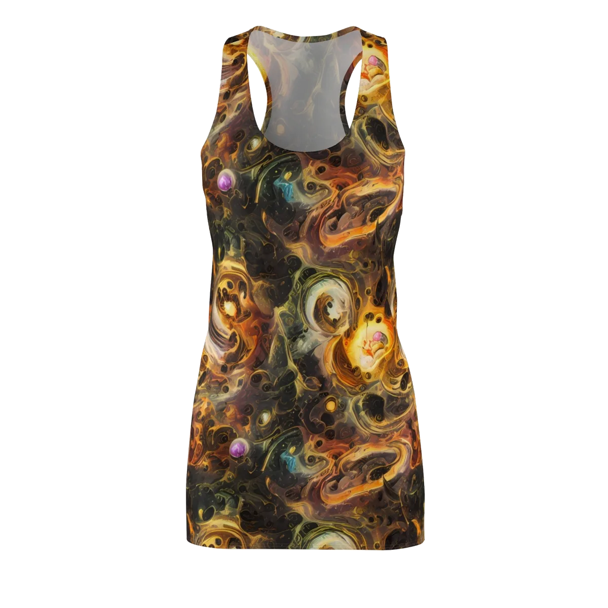 Golden Maelstrom on Racerback Dress — Front