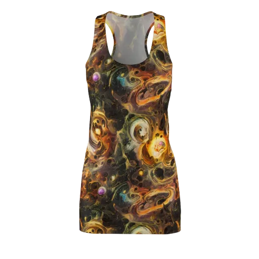 Golden Maelstrom on a Racerback Dress