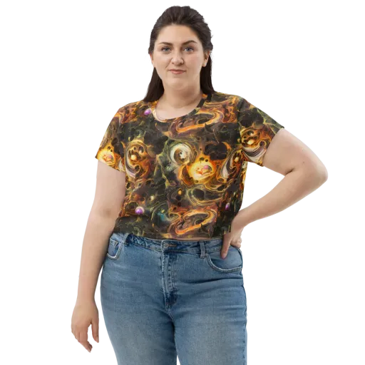 Golden Maelstrom on a Crop Tee