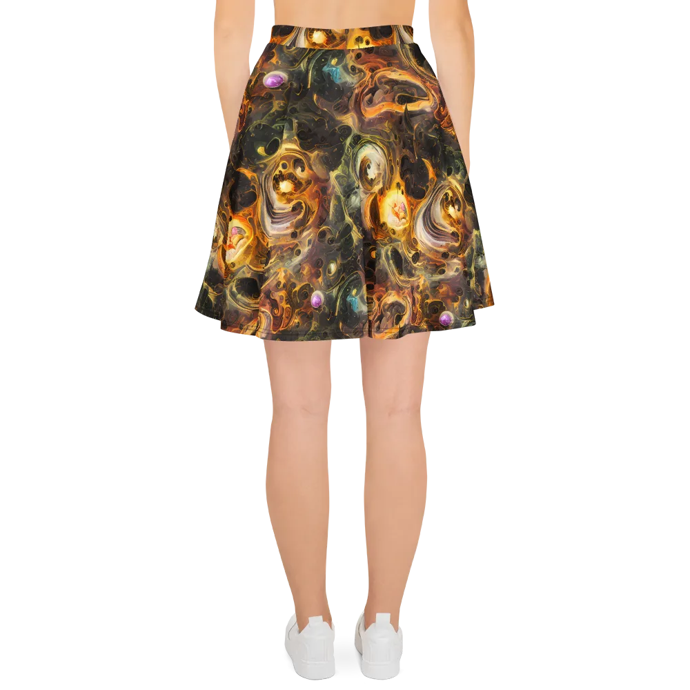 Golden Maelstrom on Skater Skirt — Back